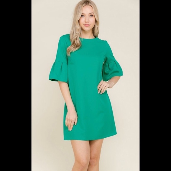 2 Bell Sleeve Shift Dresses MEDIUM - Picture 6 of 7